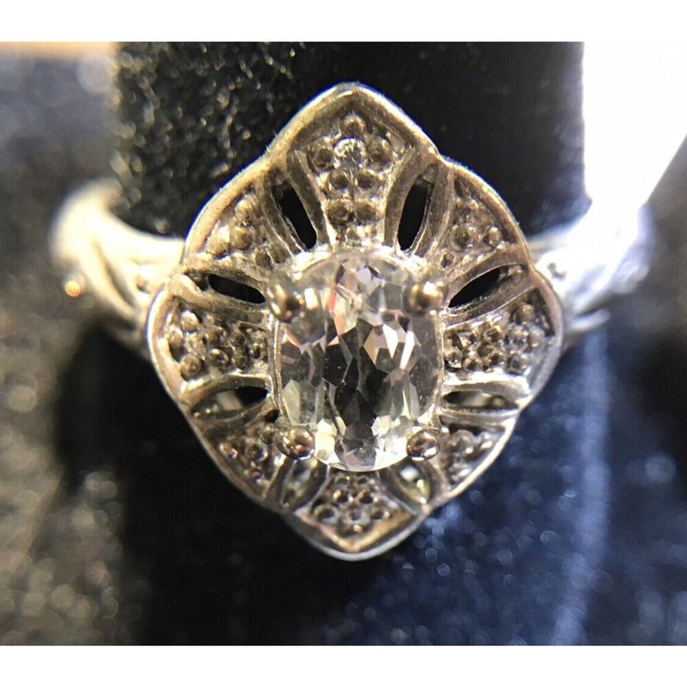 Robson Jewelers White CZ Ring Sz 9.5 Silver 925 NWT (Stones Simulated)